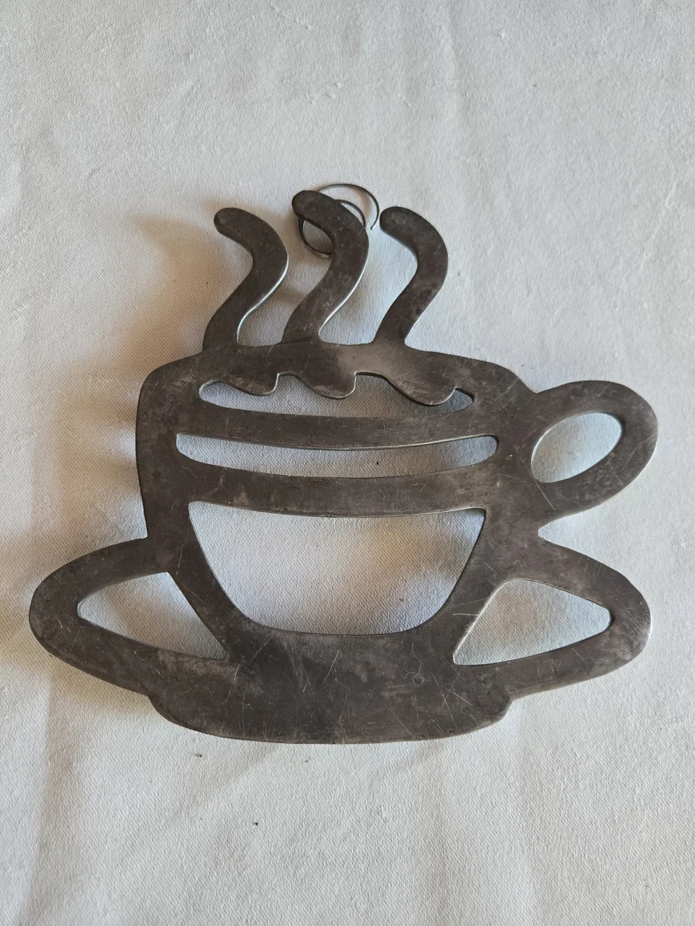 Metal Coffee Cup Trivet - Black